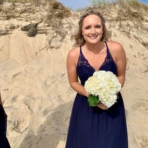 Navy Blue Kennedy Blue Bridesmaid Dress